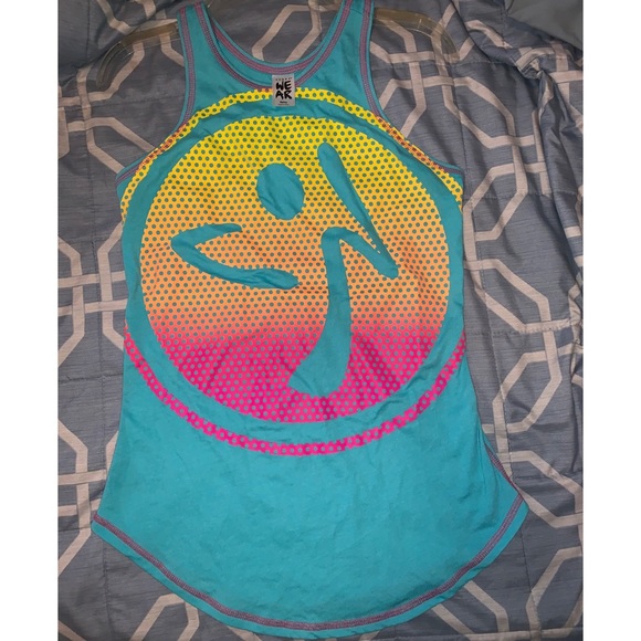 Zumba Hapiness High Neck Tank - Teal - Picture 4 of 5